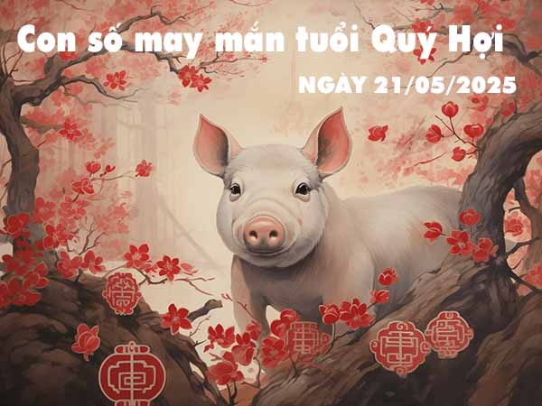 Bộ số tài lộc tuổi Quý Hợi ngày 21/5/2025 thứ 4 hôm nay