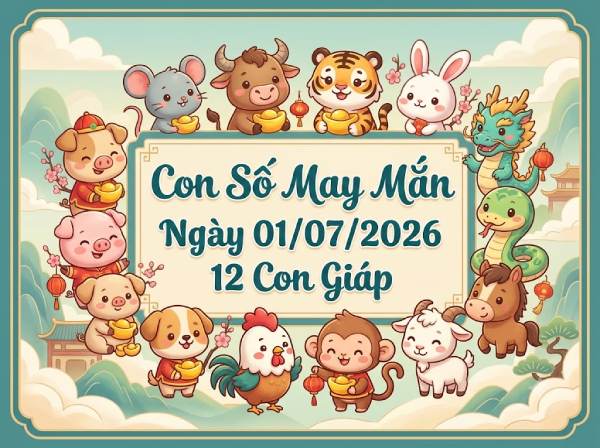 Luận giải con số may mắn 12 con giáp ngày 01/07 thứ 4 tài lộc