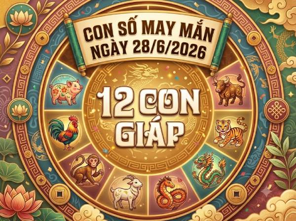 Luận giải con số may mắn 12 con giáp ngày 28/06/2026 chuẩn xác