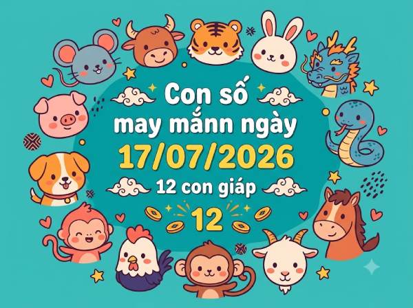Con số may mắn ngày 17/07 mang tài lộc cho 12 con giáp