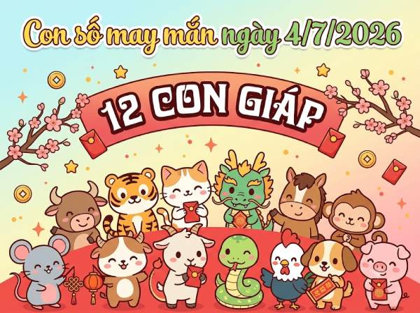 Con số may mắn ngày 04/07 mang tài lộc cho 12 con giáp